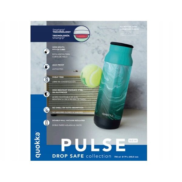 Quokka Pulse - Butelka termiczna ze stali nierdzewnej 700 ml Drop Safe (Magnolia)