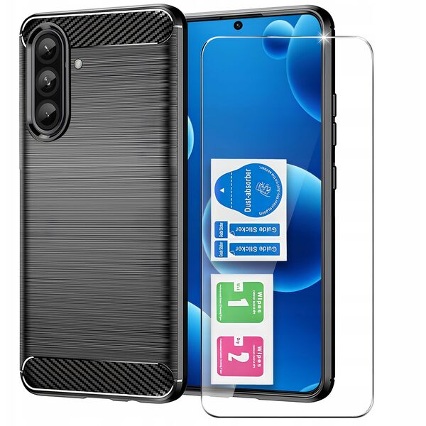ETUI SIMPLE CARBON CASE DO SAMSUNG GALAXY A36 5G / A56 5G CZARNA NAKŁADKA