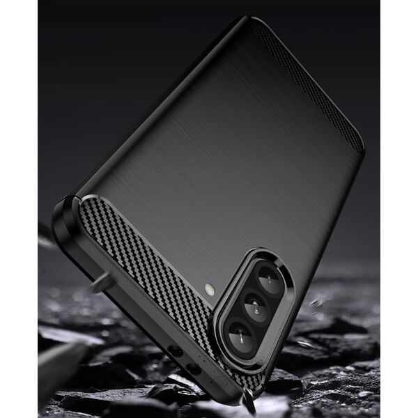ETUI SIMPLE CARBON CASE DO SAMSUNG GALAXY A36 5G / A56 5G CZARNA NAKŁADKA
