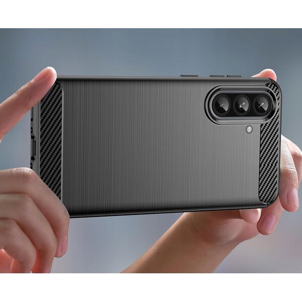 ETUI SIMPLE CARBON CASE DO SAMSUNG GALAXY A36 5G / A56 5G CZARNA NAKŁADKA