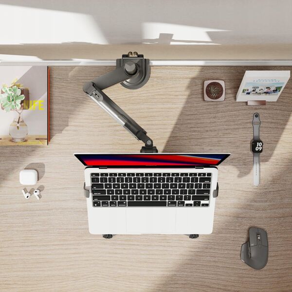 H100-FP Ergonomiczny uchwyt biurkowy do laptopa / monitora Regulacja 3D