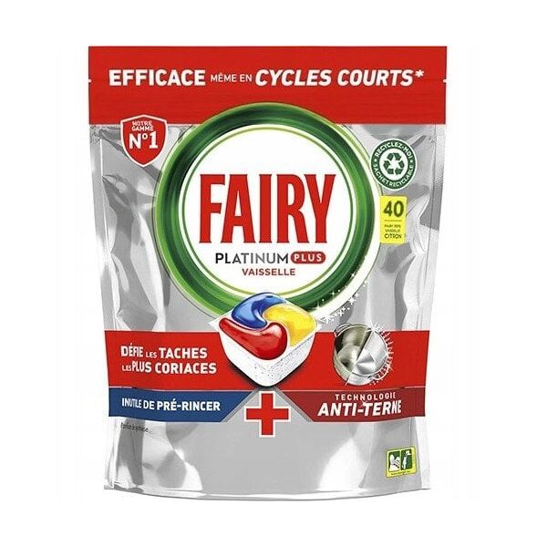 FAIRY Kapsułki PLATINUM PLUS 40szt do zmywarki Lemon 620g