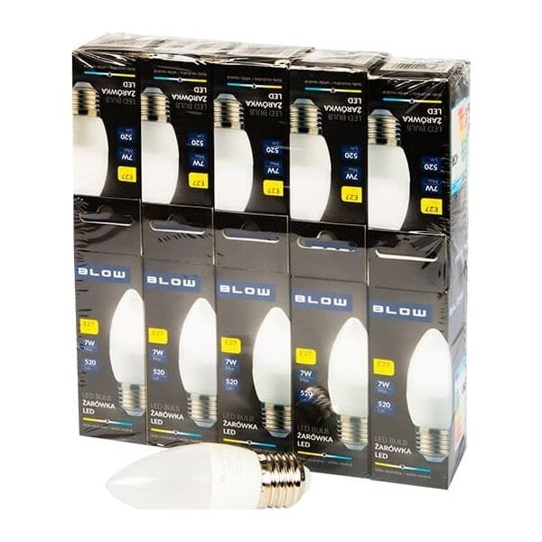 Blow 87-434# Żarówka led  e27 c37 eco 7w neut.10szt
