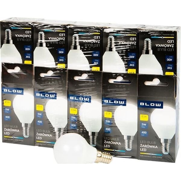 Blow 87-435# Żarówka led  e14 g45 eco 5w neut.10szt