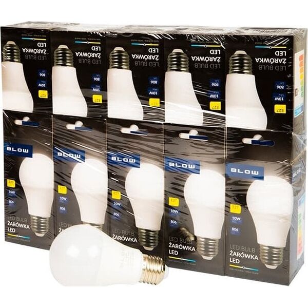 Blow 87-430# Żarówka led  e27 10w a60 230v neut.10szt