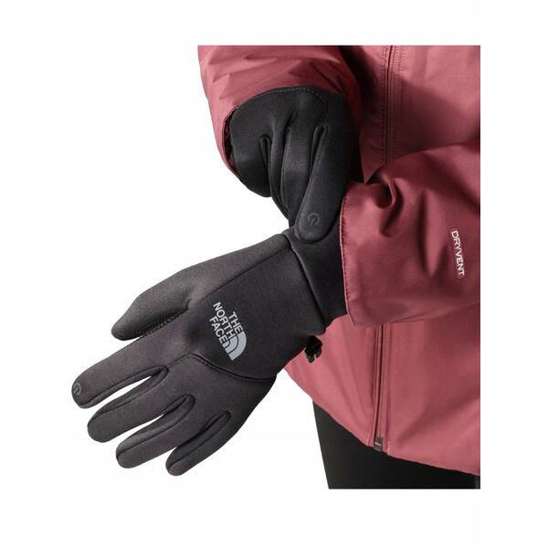Damskie rękawice The North Face Etip Hardface Glove - tnf black htr rozmiar: s