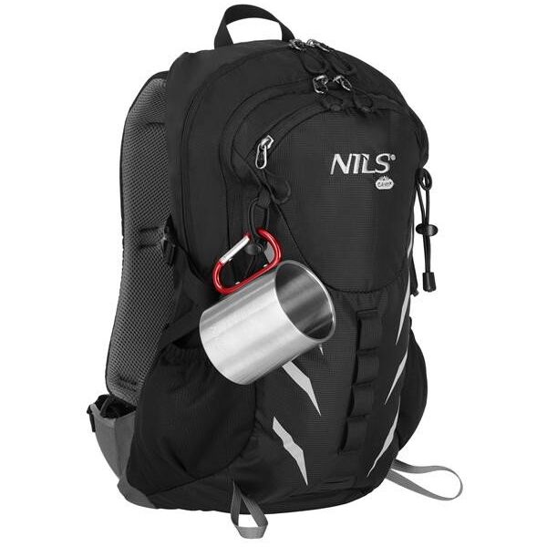 NC17110 KUBEK KEMPINGOWY Z KARABIŃCZYKIEM 330 ML STAL NIERDZEWNA CZERWONY NILS CAMP