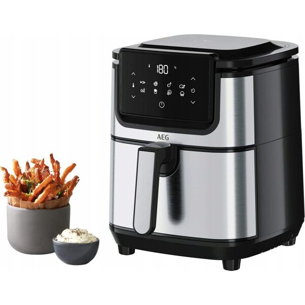 Frytkownica AEG AEG AF6-1-4ST, Hot air fryer, 3.5 L, 80 °C, 200 °C, Single, Black, Stainless steel