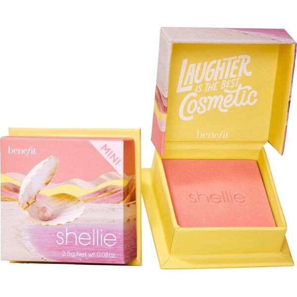 Benefit Shellie Mini Warm-Seashell Pink Blush róż do policzków w ciepłym odcieniu różowej muszli 2.5g