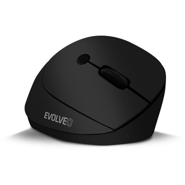 EVOLVEO LadyErgo, tichá vertikální ergonomická myš, 2.4GHz, černá