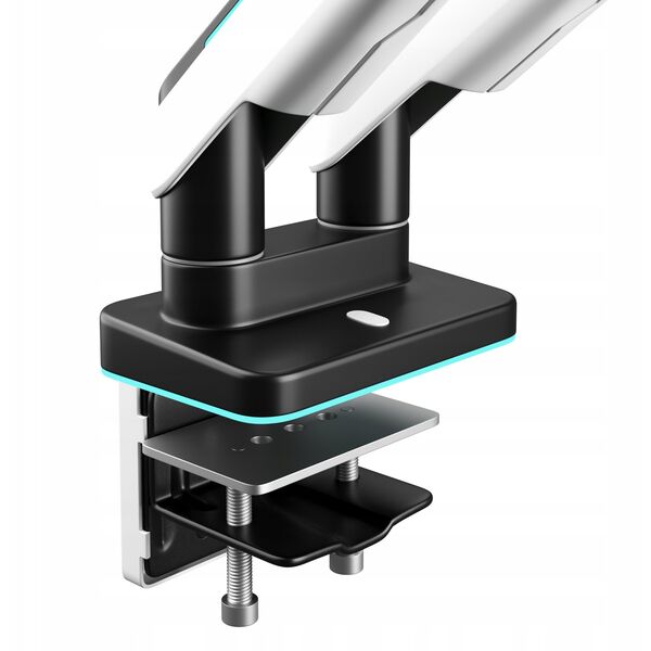 Podwójny uchwyt na monitory 49 cali, biało-czarny X-Arm Dual RGB