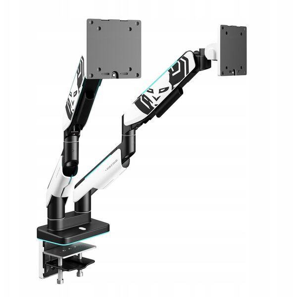 Podwójny uchwyt na monitory 49 cali, biało-czarny X-Arm Dual RGB