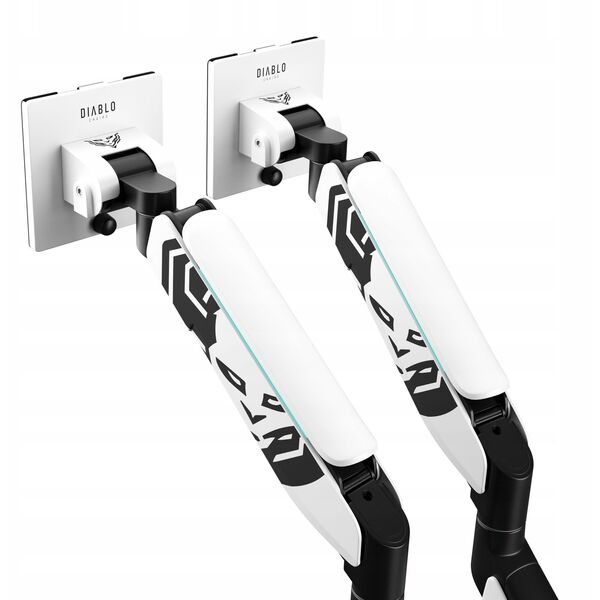 Podwójny uchwyt na monitory 49 cali, biało-czarny X-Arm Dual RGB
