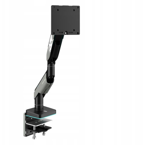 Uchwyt na monitor 49 cali, szaro-czarny LED RGB X-ARM