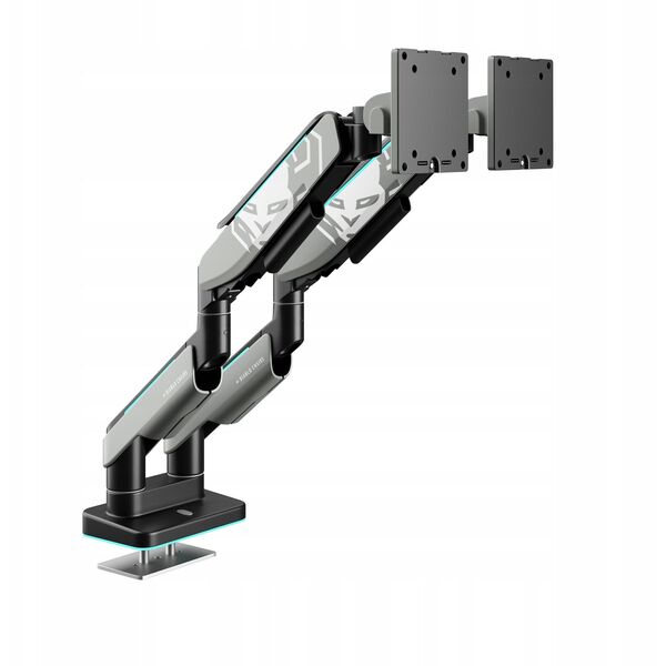 Podwójny uchwyt na monitory 49 cali, szaro-czarny RGB X-Arm Dual