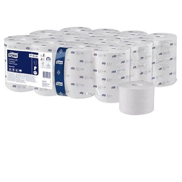 Tork OptiServe  Ekologiczny papier toaletowy bez gilzy, T7, universal, 1 Warstwa  Biały