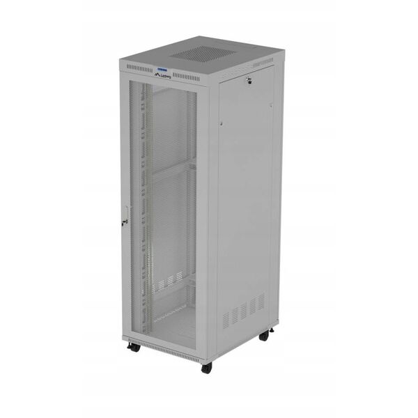 SZAFA INSTALACYJNA RACK STOJĄCA 19" 47U 800X1000 SZARA DRZWI PERFOROWANE LCD LANBERG (FLAT PACK) V2