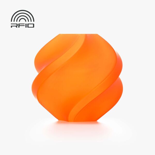 Filament Bambu Lab PLA Translucent 1,75mm 1kg - w zestawie z wielorazową szpulą - Orange}