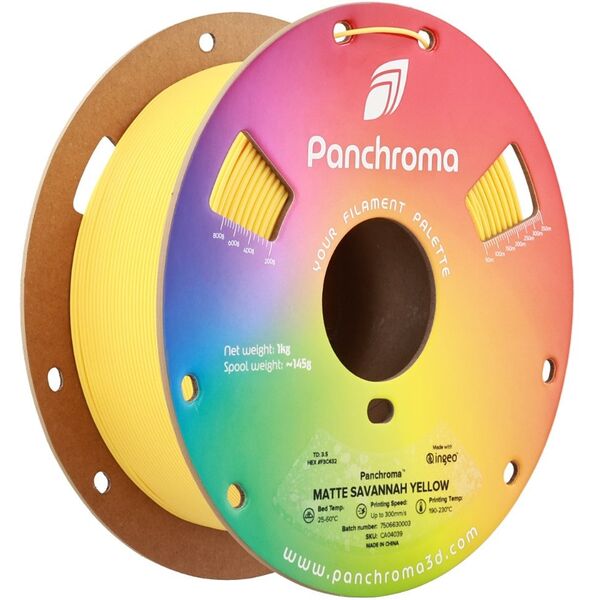 Filament Polymaker Panchroma PLA 1,75mm, 1kg - Savannah Yellow}