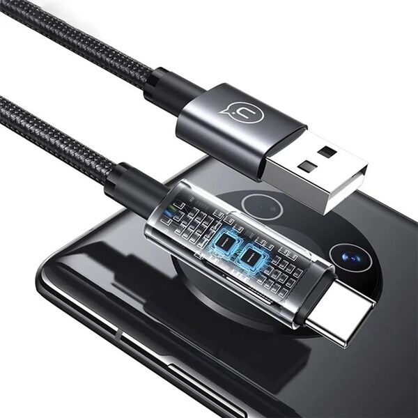 Kabel USAMS Sufeng Series US-SJ673 66W 6A Fast Charging USB-C do USB-A 1.2m tarnish