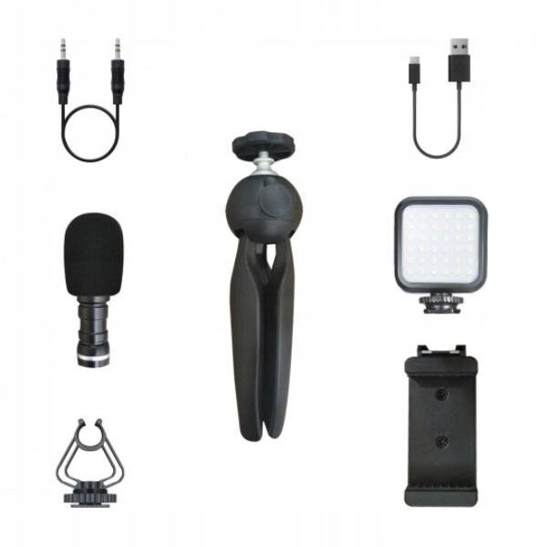 Selfie stick Xqisit XQISIT Social Media Recording Kit black