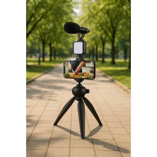 Selfie stick Xqisit XQISIT Social Media Recording Kit black