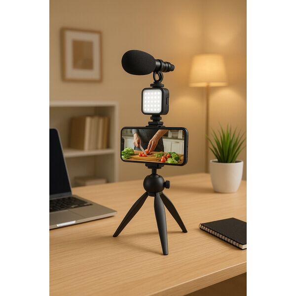 Selfie stick Xqisit XQISIT Social Media Recording Kit black