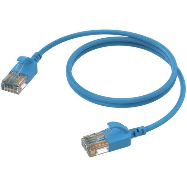 Procab PROCAB CSD560BU/1 Καλώδιο δικτύου Slimline - CAT6A RJ45 - RJ45 U/UTP μπλε έκδοση - 1 m