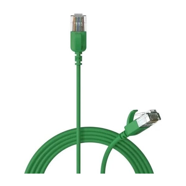Καλώδιο δικτύου Slimline - CAT6A RJ45 - RJ45 U/UTP Έκδοση πράσινη - 2 m