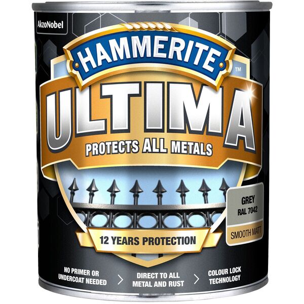 ΧΡΩΜΑ ULTIMA ΜΑΤ ΓΚΡΙ 0.7L