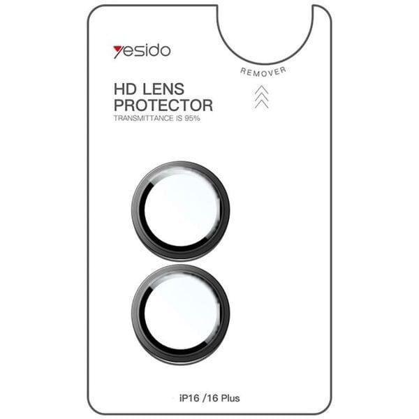 yesido Προστατευτικό Φακού WB54 iPhone 16 / 16 Plus, ΜΑΥΡΟ / CZARNY