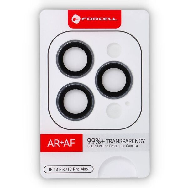 Szkło hartowane Forcell Premium do aparatu - do iPhone 13 Pro / 13 Pro Max Srebrny