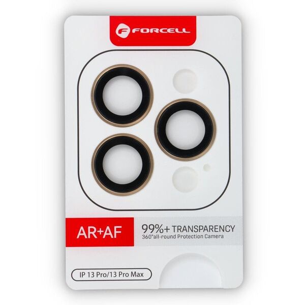Szkło hartowane Forcell Premium do aparatu - do iPhone 13 Pro / 13 Pro Max Złoty