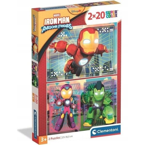 CLE puzzle 2x20 SuperKolor IronMan_..Friends 24828