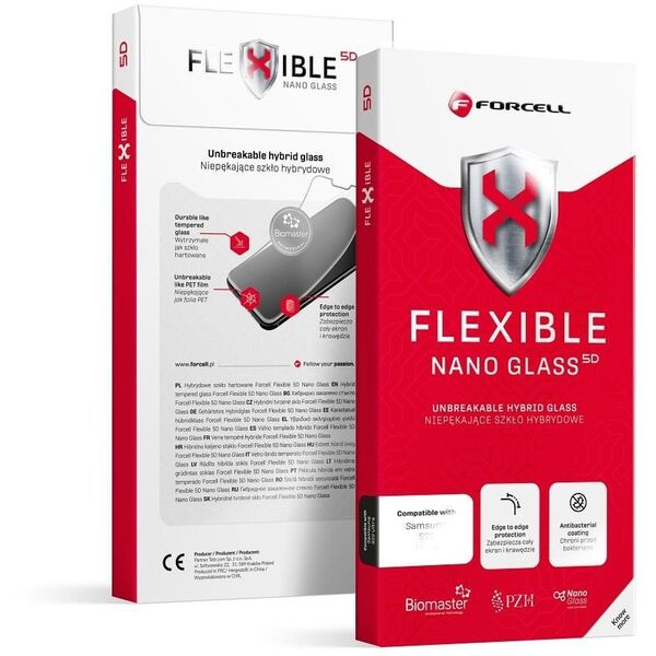 Szkło hybrydowe do iPhone 17/17 PRO Forcell Flexible 5D czarne