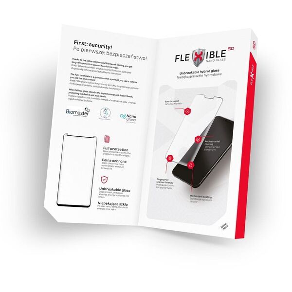 Szkło hybrydowe do iPhone 17/17 PRO Forcell Flexible 5D czarne