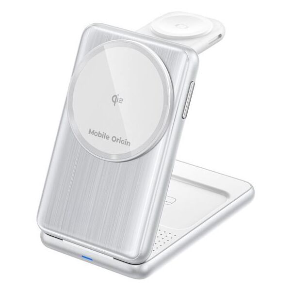Mobile Origin 3in1 Foldable Qi2 Charger PW8, silver