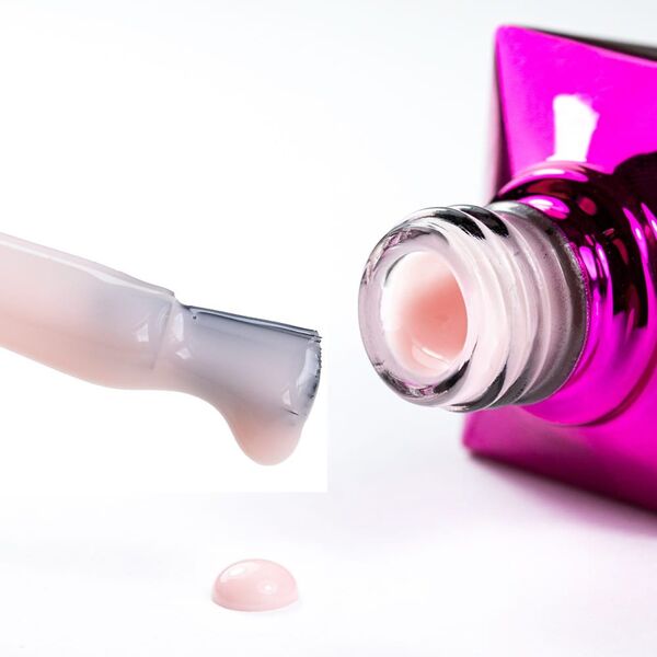 MOLLY NAILS_S.O.S. Antidotum Rubber Base baza kauczukowa do manicure pedicure i ozdób Powder Pink 10g