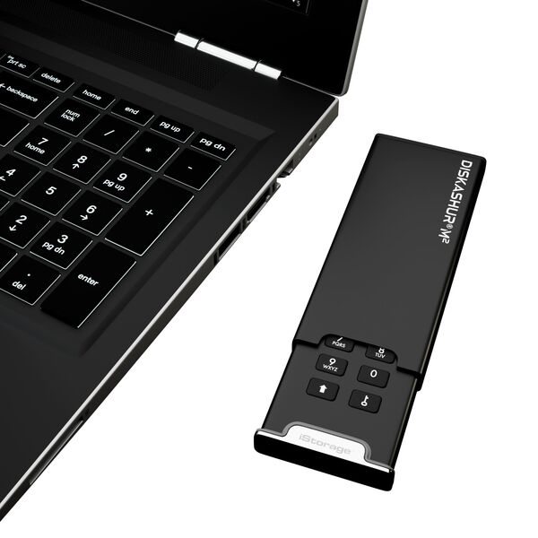 iStorage diskAshur M2 PIN 240 GB USB Type-A / USB Type-C 3.2 Gen 1 (3.1 Gen 1) Czarny