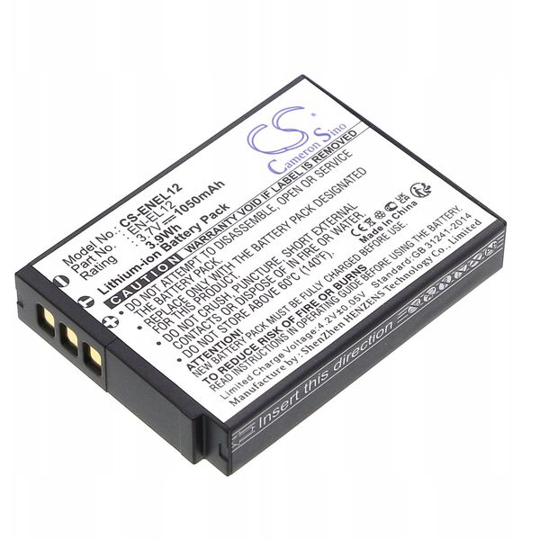 Akumulator Bateria Typ En-el12 Enel12 Do Nikon Coolpix / Keymission 170 360 / Cs-enel12