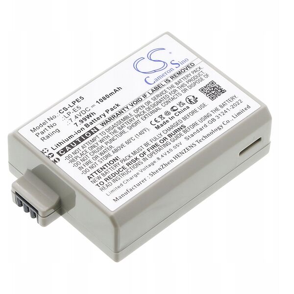 Akumulator Bateria Typ Lpe5 Lp-e5 Do Canon Eos 1000d 450d 500d Kiss F X2 X3 / Cs-lpe5