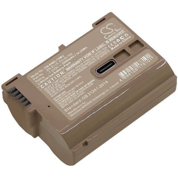 Akumulator Bateria Typ Nikon En-el15 En-el15a En-el15b En-el15c Port Usb-c / Cs-enel15mu