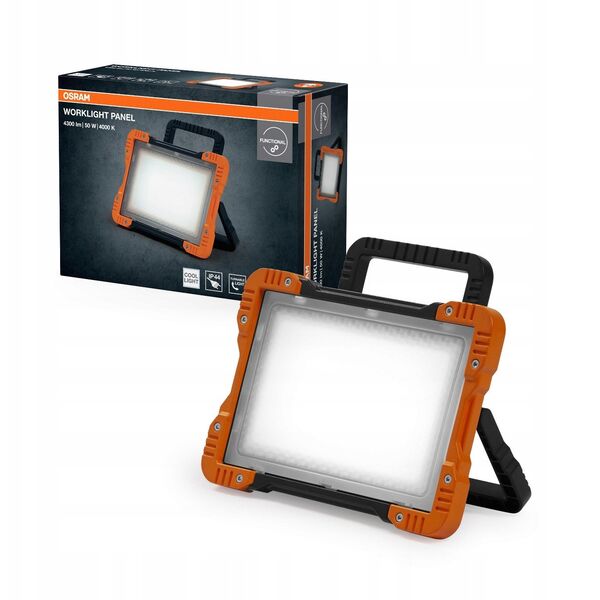 Portable LED spotlight OSRAM WORKLIGHT PANEL, IP20, 50W, 230V, 4000 K, 4500 lm