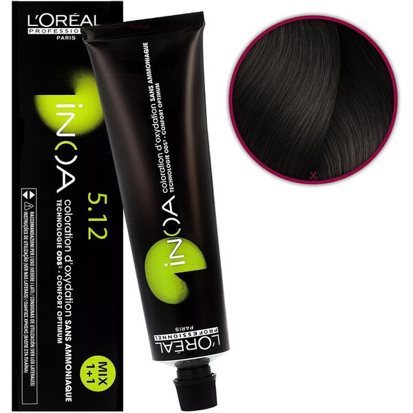 L'Oreal Professionnel, Inoa, Ammonia-Free, Permanent Hair Dye, 5.12 , 60 ml For Women