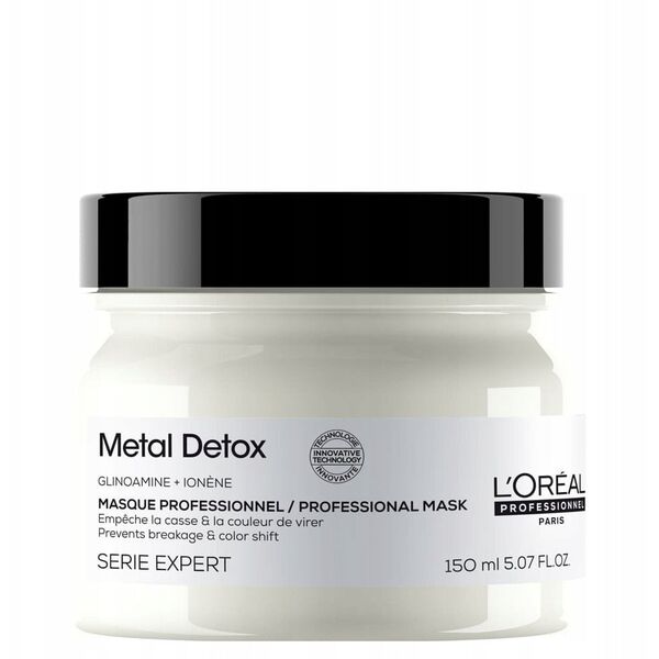 L'Oreal Professionnel, Serie Expert Metal Detox, Glicoamine + Ionene, Hair Treatment Cream Mask, Anti-Deposit Protector, 150 ml For Women