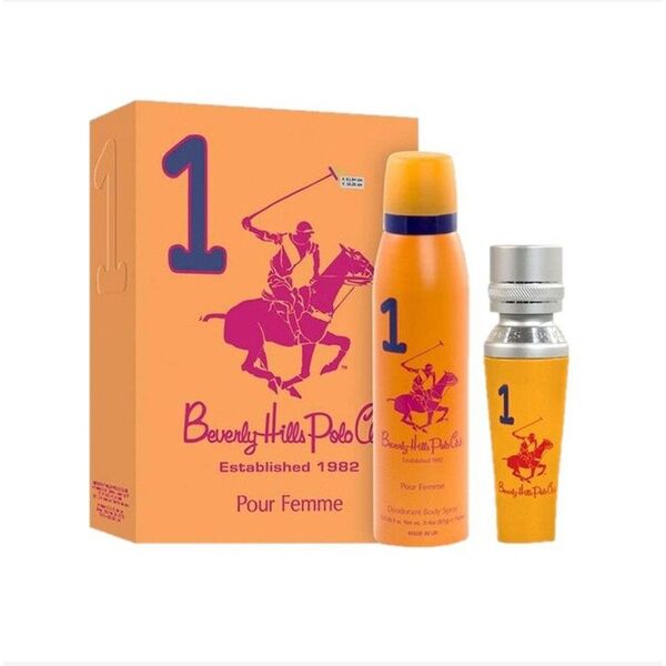 Gift Set Beverly Hills Polo Club: 1982 - Sport 1, Eau De Parfum, For Women, 50 ml + 1982 - Sport 1, Anti-Perspirant, Deodorant Spray, For Women, 150 ml For Women