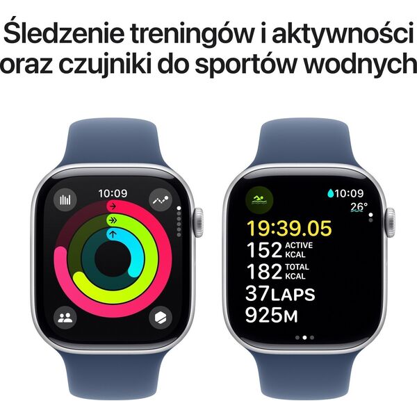 Smartwatch Apple Watch 10 GPS 42mm Silver Alu M/L Niebieski (MWWC3)