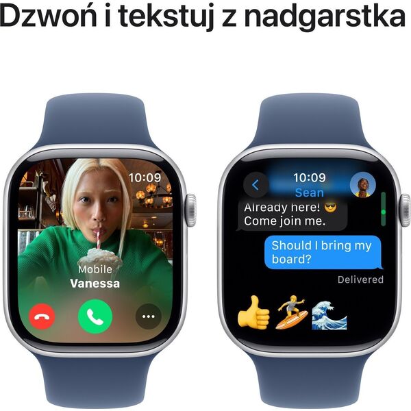 Smartwatch Apple Watch 10 GPS 42mm Silver Alu M/L Niebieski (MWWC3)