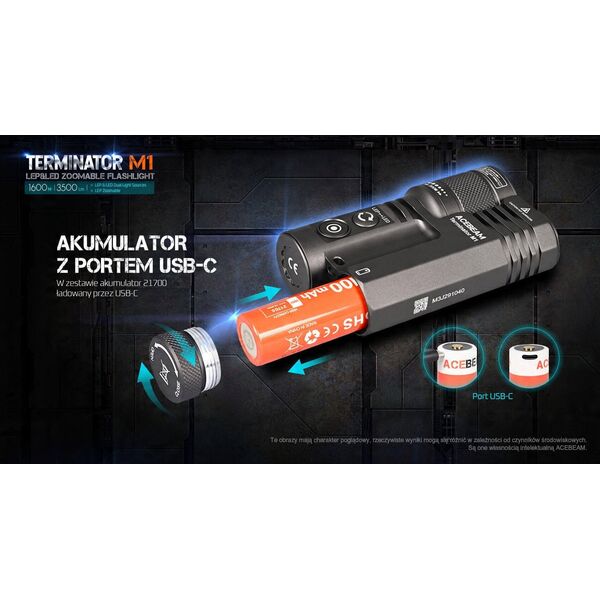 Latarka AceBeam M1 6500K Green
