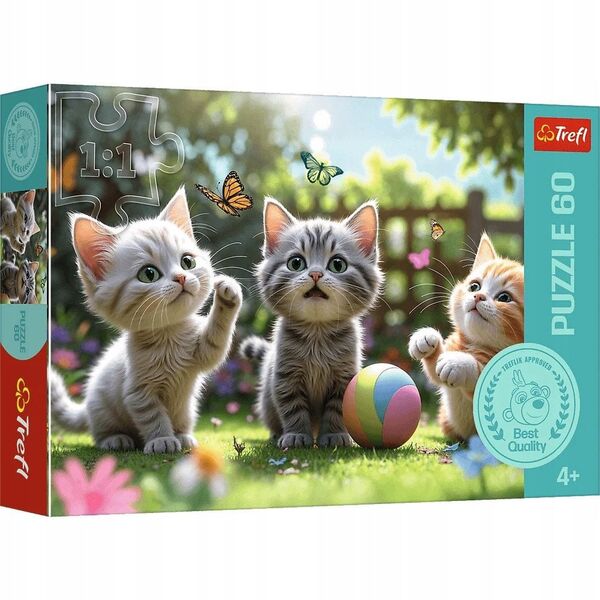 PUZZLE 60 Trzy kociaki Rodzina Treflików 17412